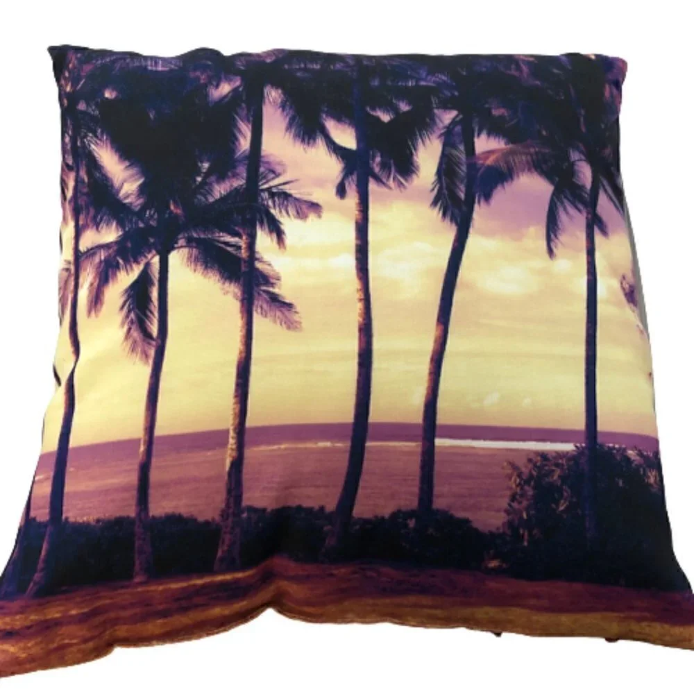 🛒 $8 Tropical Sunset Decorative Throw Pillow Cushion 17